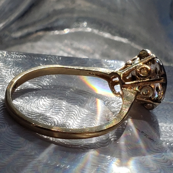 True Vintage 7 diamond engagement ring 10kt gold - Picture 6 of 12